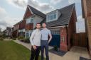 Alex and James at their new dream home at Rivers Edge in Warrington