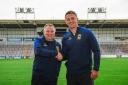 Warrington Wolves new head coach Sam Burgess is welcomed to The Halliwell Jones Stadium by chairman Stuart Middleton