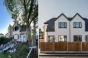The two neighbouring homes in Orford have received an incredible transformation