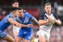 Warrington Wolves' George Williams attacks Samoa during last year's Rugby League World Cup semi-final