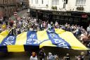 Warrington Wolves fans in Cardiff before the first Magic Weekend in 2007
