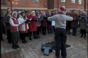 A choir surprised residents at a care home in Warrington