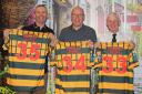Woolston Rovers ARLFC hall of fame inductees, from left,  James Bell, Mark Brookhouse and John Keefe