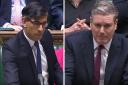 Prime Minister Rishi Sunak and Labour leader Sir Keir Starmer in the House of Commons today