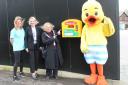 (L to R): Puddle Ducks’ Lindsay Kerr; Cath Kirwan from Northwich Town Council; Deputy town mayor, Kate Cernik; Puddle the Duck