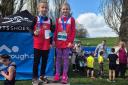 Daniel Kelly and Jessica Treagust celebrate their wins at the Run Through Heaton Park event