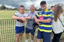 Bob Jackson, pictured here with academy team manager Dave Whalley and his nephew Adam who played scrum-half for Wire against New South Wales under 17s