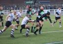 Second-row Ben Thompson leading a Lymm attack