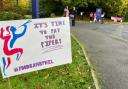Workers at BT's Birchwood offices are out on strike today during the eighth day of industrial action