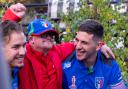 Italy's Rugby League World Cup 2021 players meet volunteers and help out at Newton Community Hospital garden