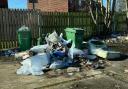 Fly-tipping reported on Torus land on Grasmere Avenue in Orford before it was cleared