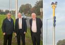 Cllr Stef Nelson, PCC John Dwyer and Cllr Bill Woolfall at the site of the new camera
