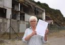 Tina Brennen on the site of the former Summerland indoor entertainment and leisure complex