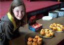 Zoe Povey with her fundraising cakes