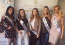 Rachael, second from right, with some of the Miss Cheshire finalists