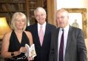 Former prime minister John Major with Wendy and Colin Parry