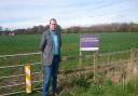 Cllr Ryan Bate at the land off Witherwin Avenue