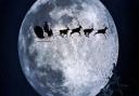 You can see Father Christmas on a practice run this evening