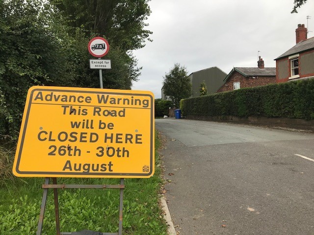 Holly Hedge Lane will be closed during the festival