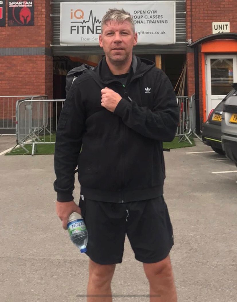 Alan outside Spartan Gym where he has been training