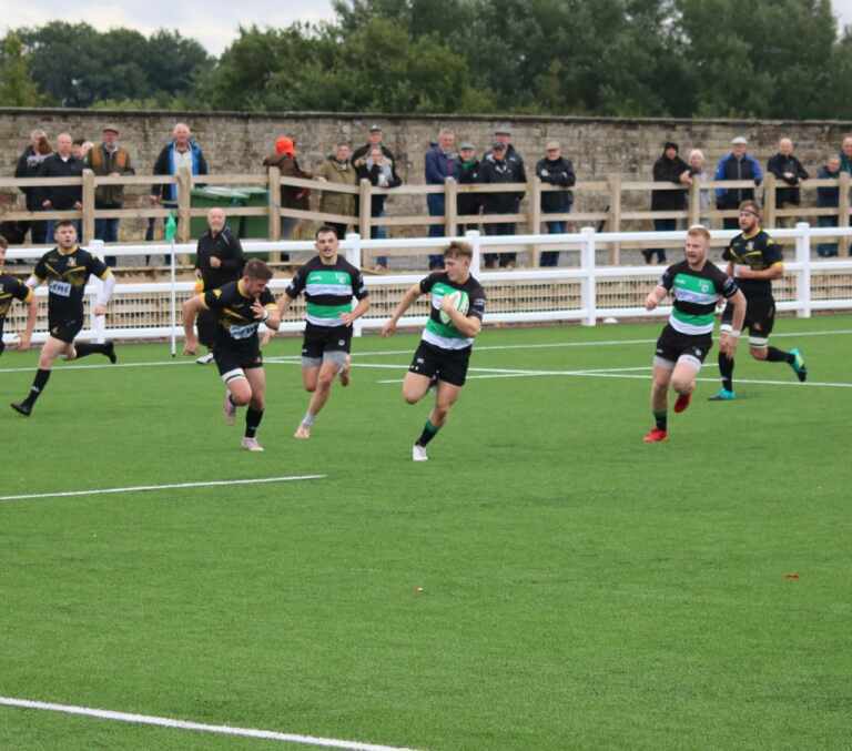 Gregor Watson surges towards the try line. Picture by Tim Martin