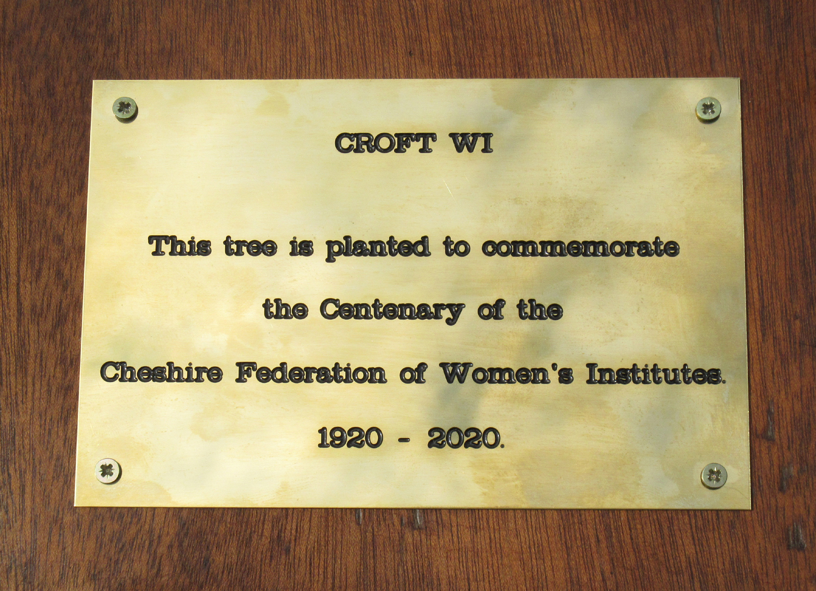 Croft WIs plaque - Photos: Steve Grimshaw
