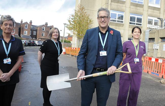 Professor Simon Constable, chief executive of Warrington Hospital, at the ground breaking ceremony as work begins on an expansion of the Emergency Department (Images: Mike Boden)