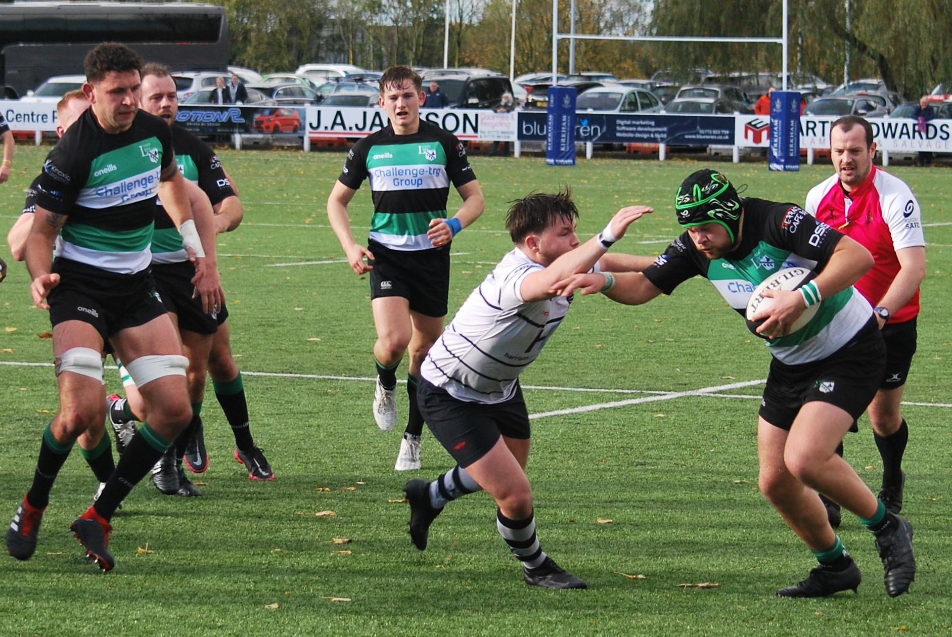 Action from Lymms 66-14 defeat at Preston Grasshoppers on Saturday. Pictures by Stewart Watson