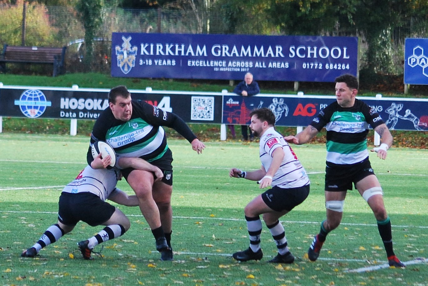 Action from Lymms 66-14 defeat at Preston Grasshoppers on Saturday. Pictures by Stewart Watson