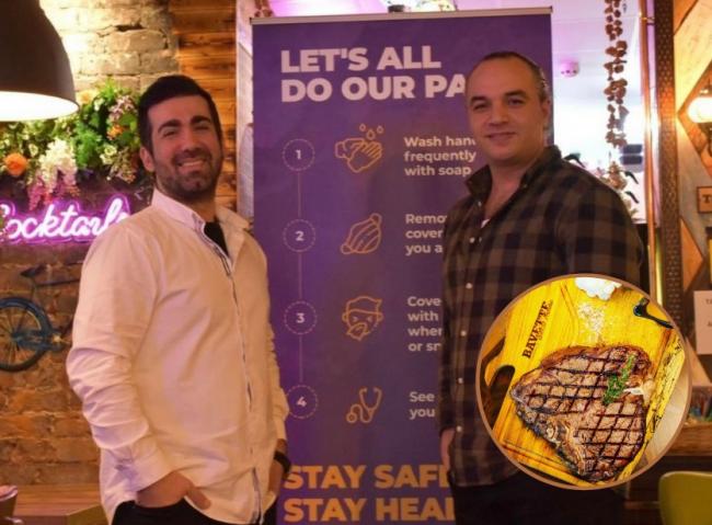 Emrah Bal (left) and Guven Serce, owners of Bavette Steak House have thanked the community for being so welcoming