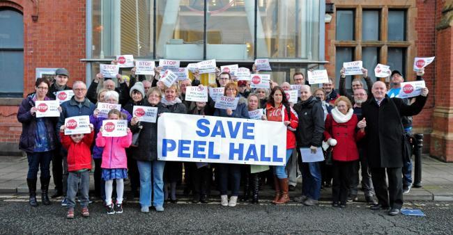 Residents protest against plans for housing at Peel Hall