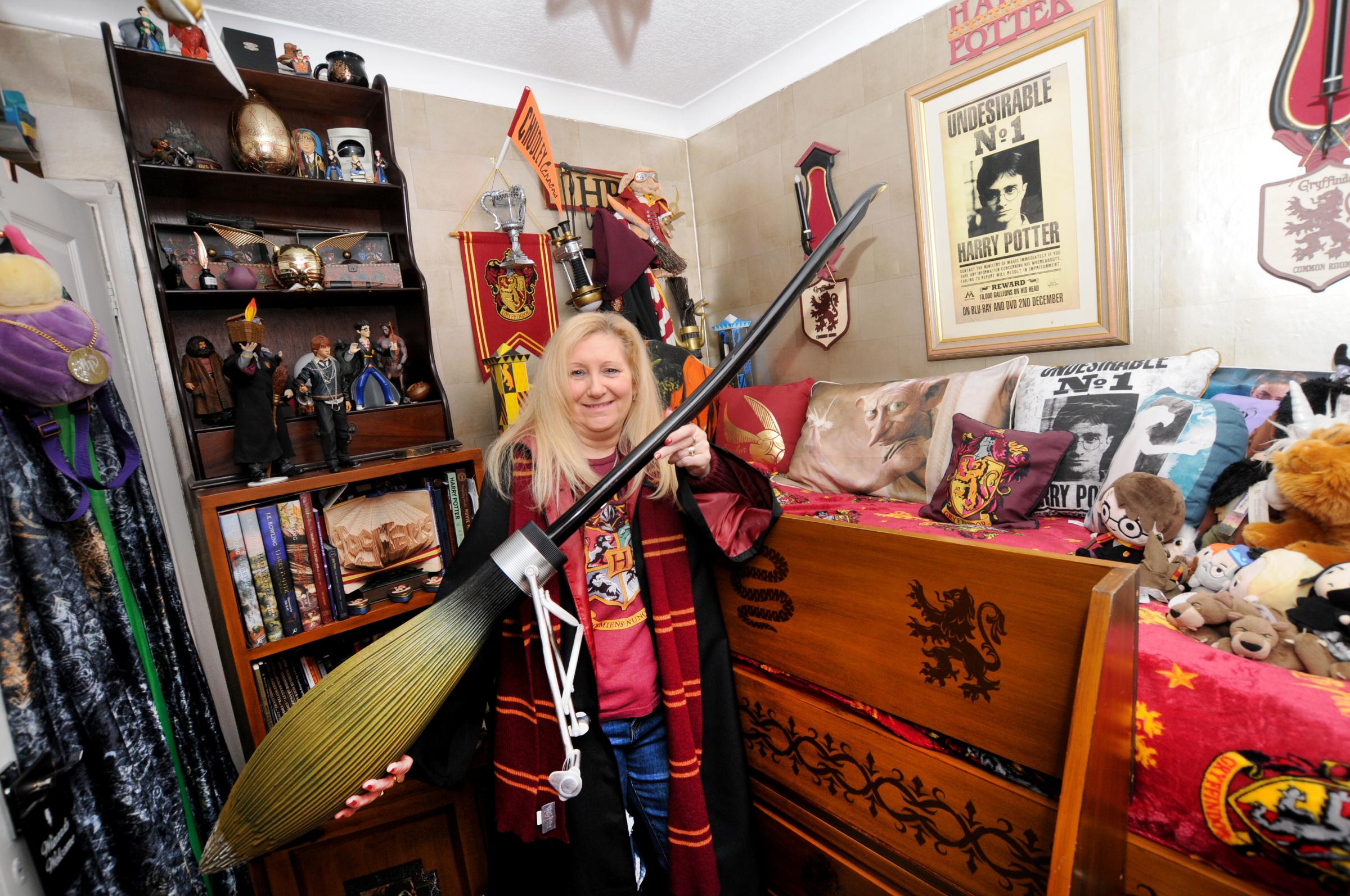 Janice Burnetts amazing Harry Potter collection, pictures; Dave Gillespie