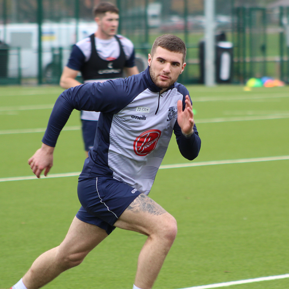 Connor Wrench during the first session. Picture by Warrington Wolves