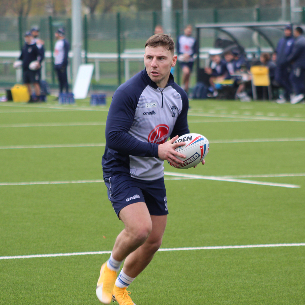 George Williams is in training but half-back partner Gareth Widdop will not report back until after Christmas. Picture by Warrington Wolves