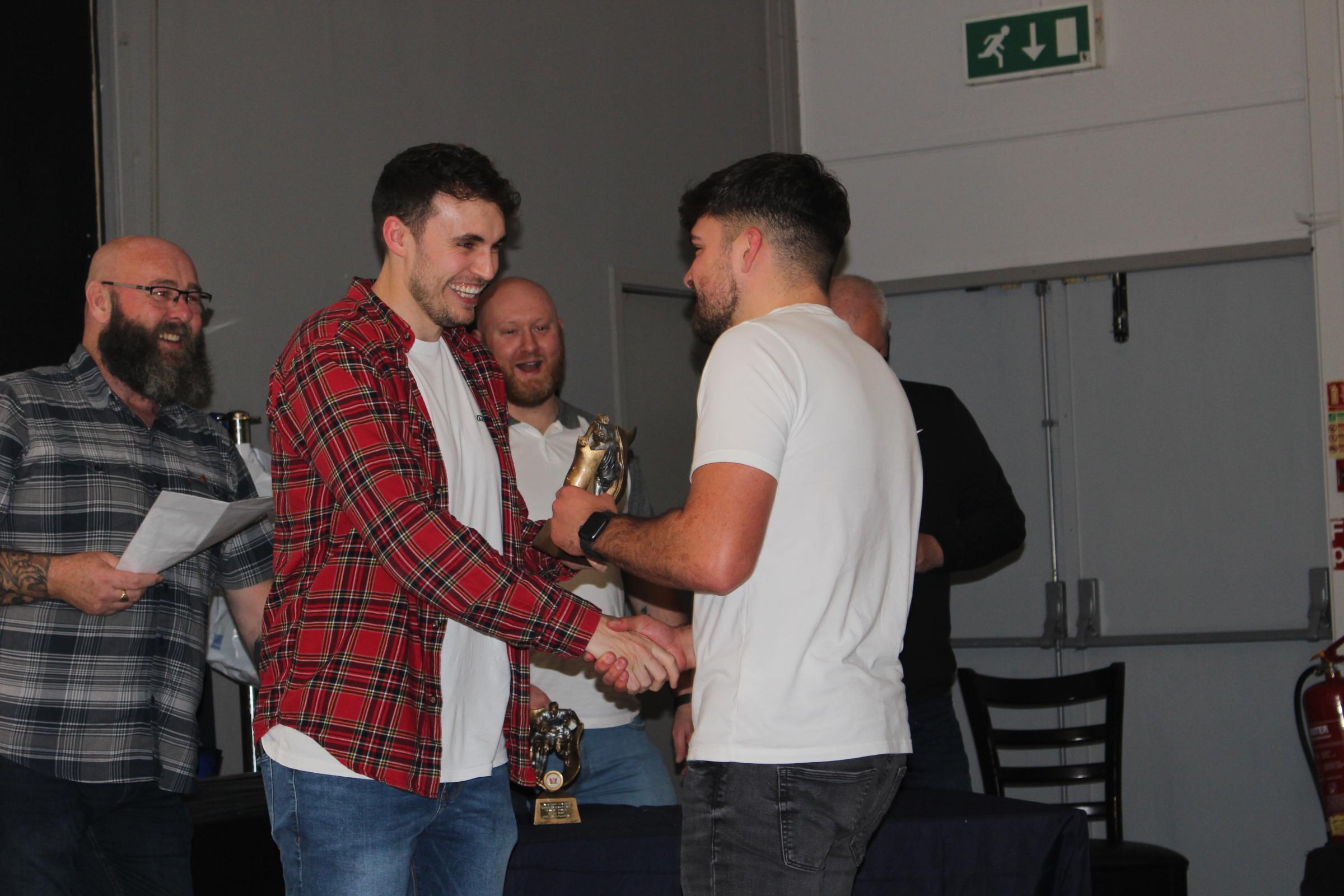 Olly Hands is given the NWML Players Player prize