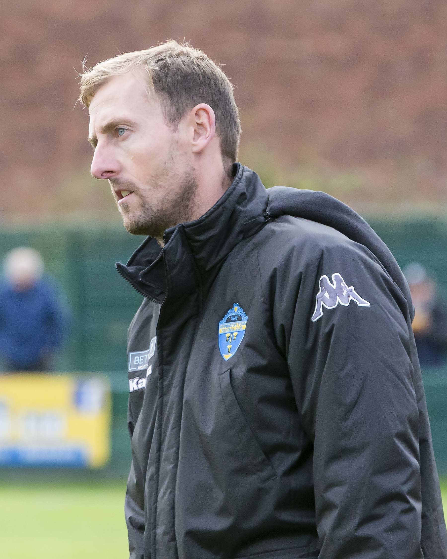 Mark Beesley takes charge of his first game as Warrington Town manager on Saturday. Picture by John Hopkins