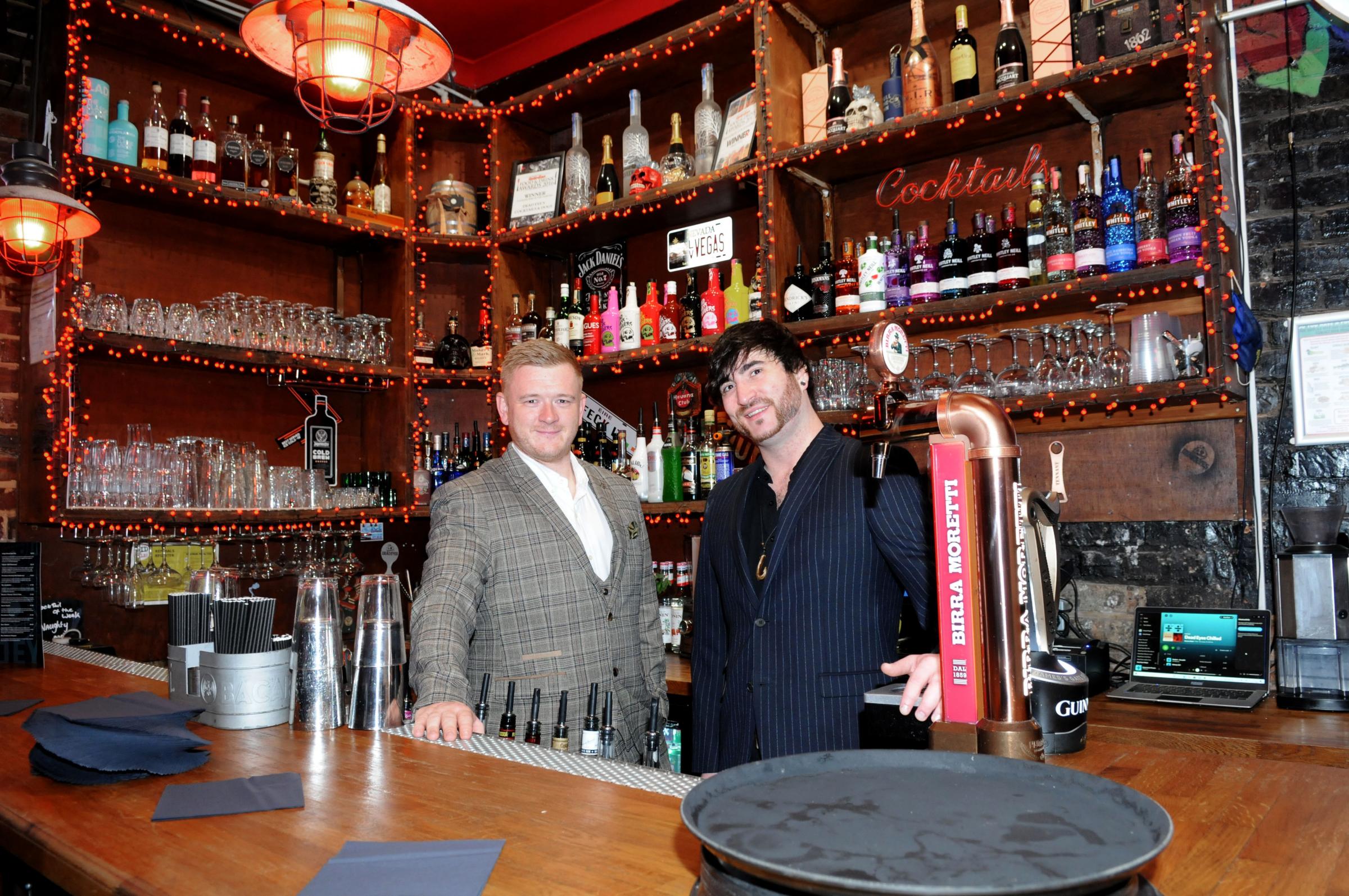 Graeme Keast (left) and Alex Tennant pictured at the bar in the gastropub