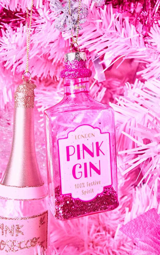Warrington Guardian: PrettyLittleThing is selling Sass & Belle Pink Gin Christmas baubles.
