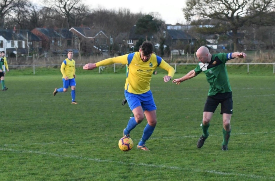 Action from Greenalls 1-1 draw with Billinge on Saturday. Pictures by Terry Pope