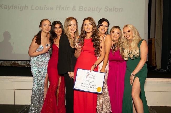 Kayleigh Louise Hair and Beauty Salon staff at the Great British Hair and Beauty Awards