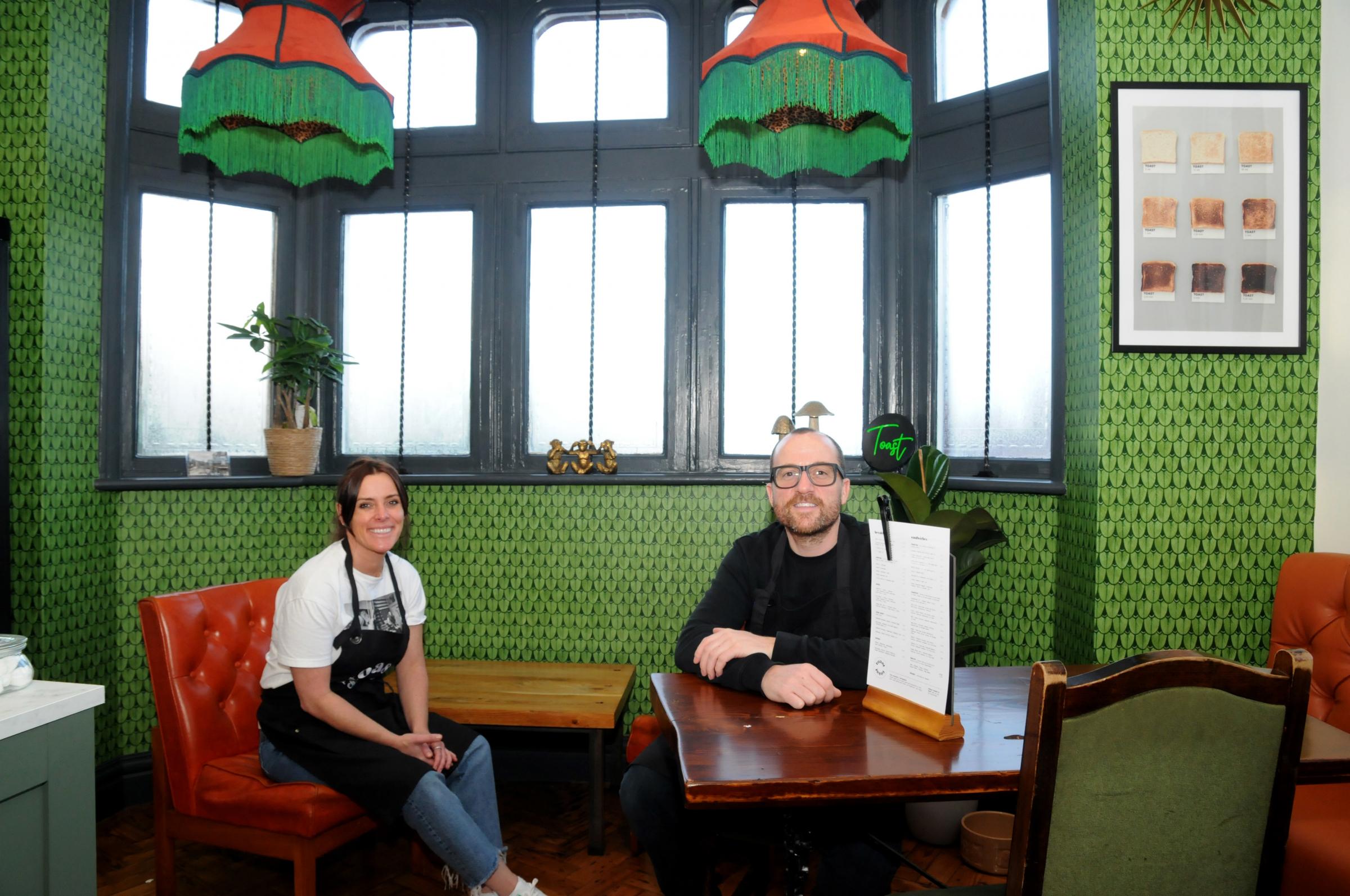 Katherine Hibbert and Stuart Lawton inside Toast in Latchford - Picture: Dave Gillespie