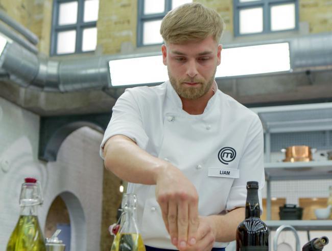 Liam Rogers in action on MasterChef: The Professionals