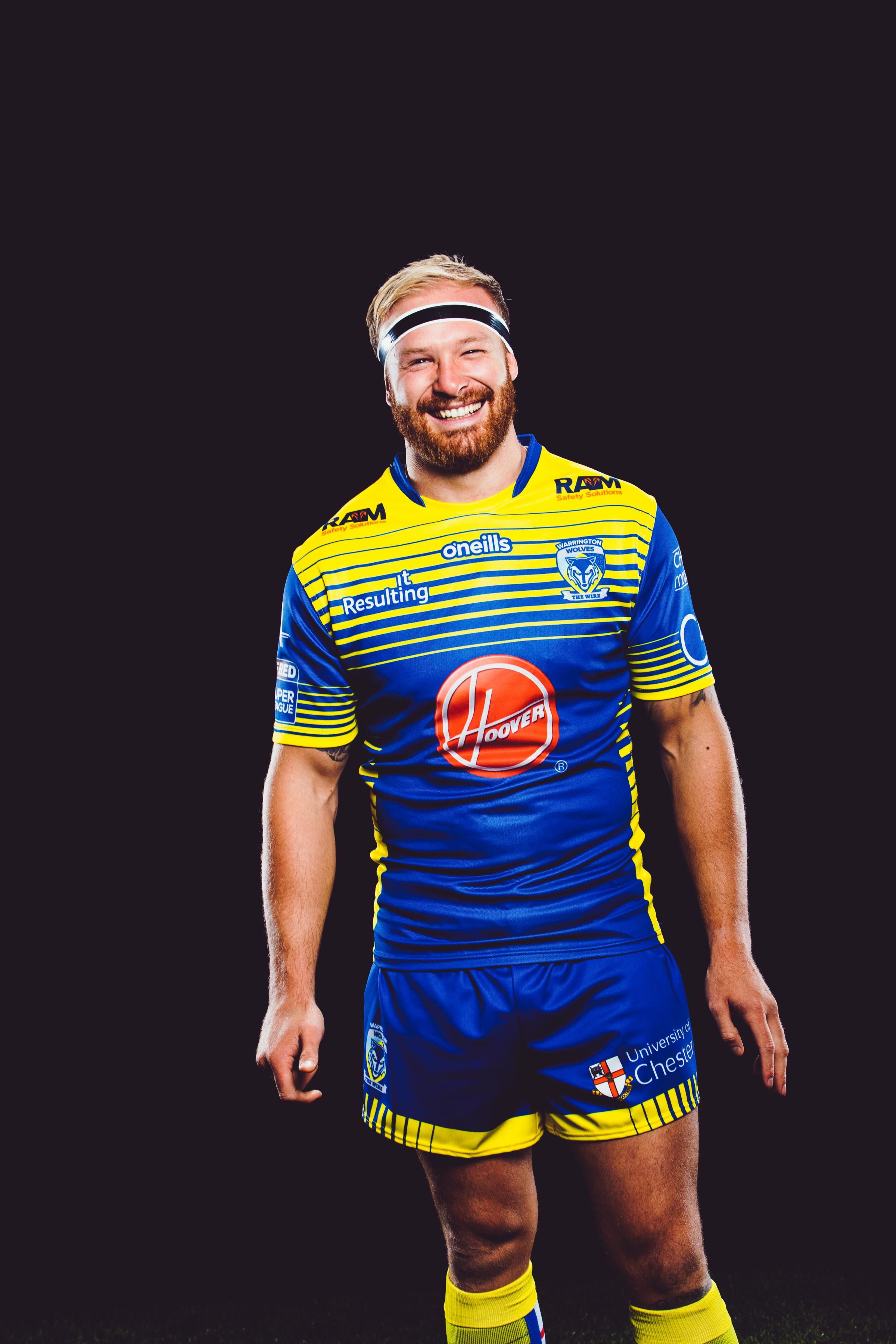The second rower in his new colours. Picture by Warrington Wolves