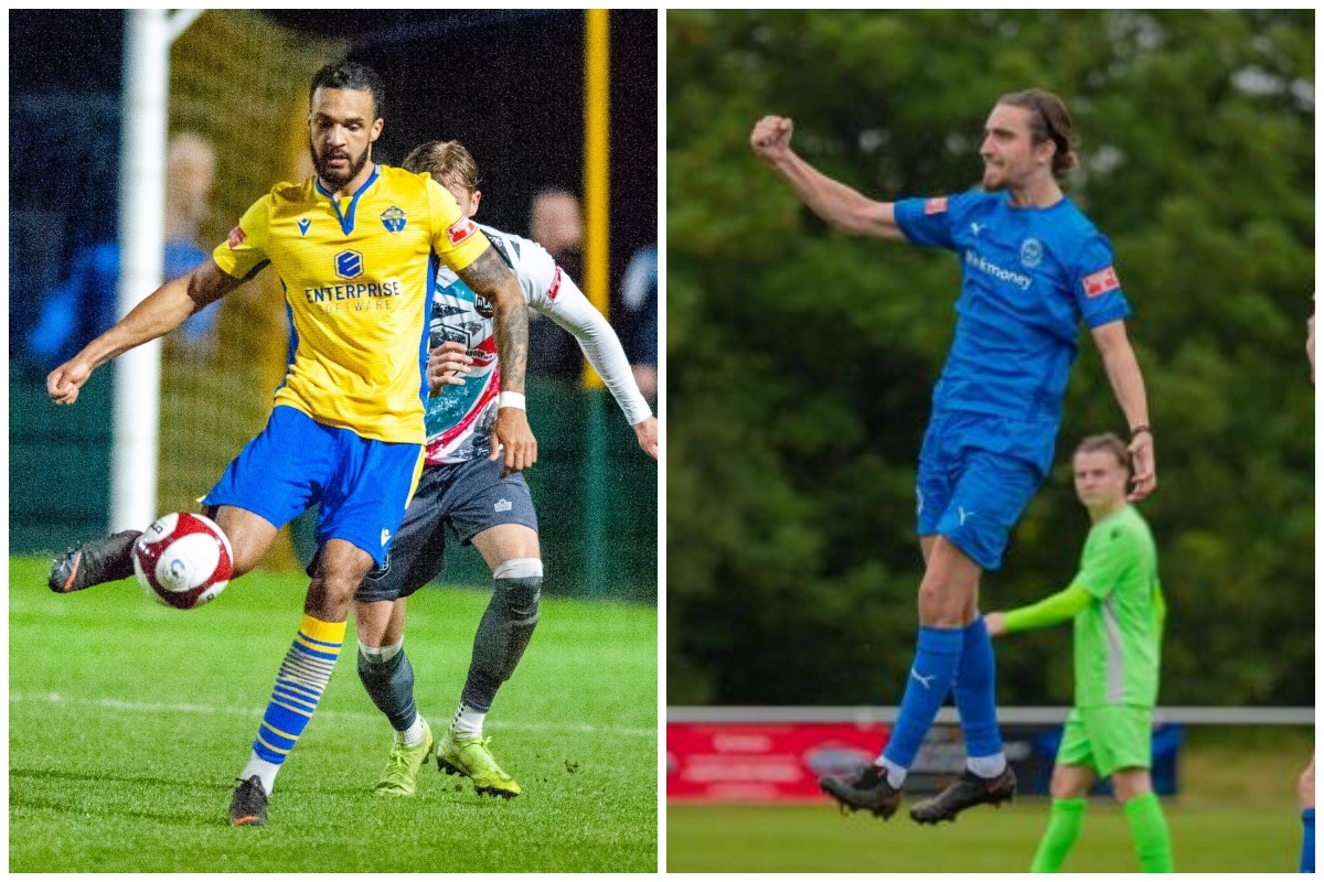 Will Warrington Town and Warrington Rylands be celebrating promotion in 2022? Pictures by Karl Vallantine and Mark Percy
