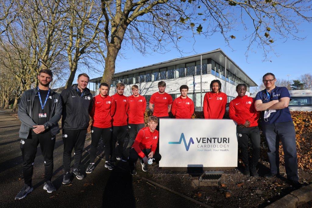 Students from The Robbie Fowler Education and Football Academy receive a guided tour and free heart screenings from Venturi Cardiology in Birchwood