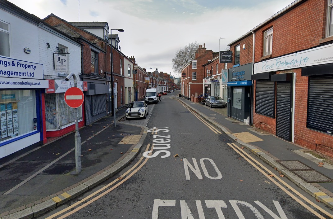 The offences occurred on Suez Street in the town centre (Image: Google Maps)