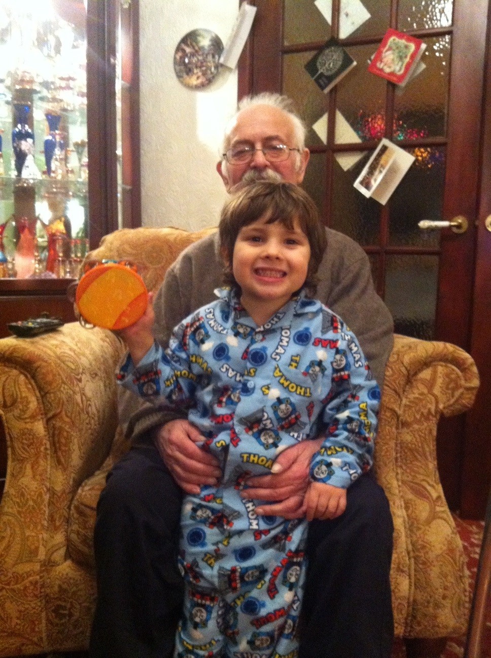 Brendan pictured with his grandson, Thom, who he loved dearly