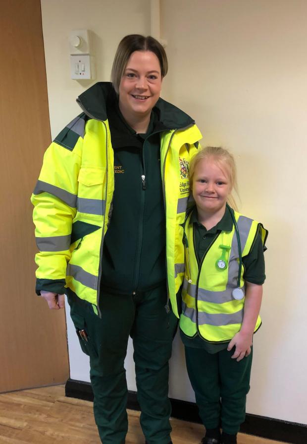 Warrington Guardian: Jemma's nine-year-old daughter, Eva-Rose Gannon, has been inspired to become a paramedic.