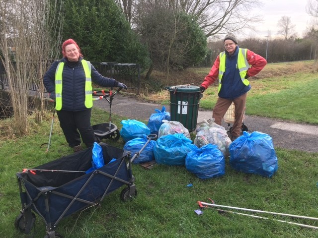 Litter network volunteers from across Warrington working hard to keep the town tidy