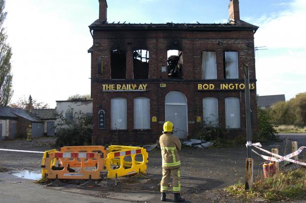 Warrington Guardian: The Railway on Mill Lane pictured after it was destroyed by a fire in 2011
